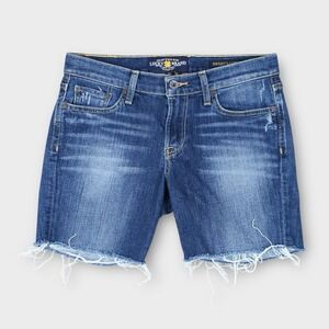 Lucky Brand Sweet'N Low Women's Size 6/28 Cutoff Denim Shorts Distressed Blue